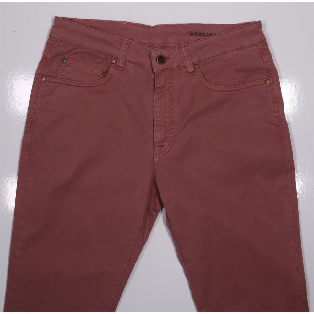 Boglioli Milano Pink 5 Pocket Cotton Silk Pants Trousers 33x33 New